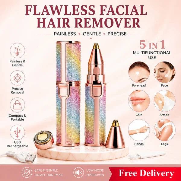2-in-1 USB Rechargeable Eyebrow & Lip Trimmer for Women