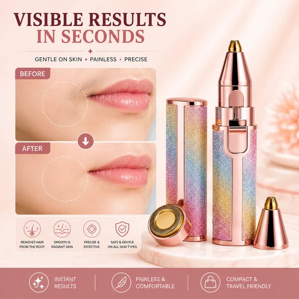 2-in-1 USB Rechargeable Eyebrow & Lip Trimmer for Women