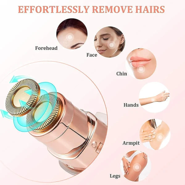 2-in-1 USB Rechargeable Eyebrow & Lip Trimmer for Women