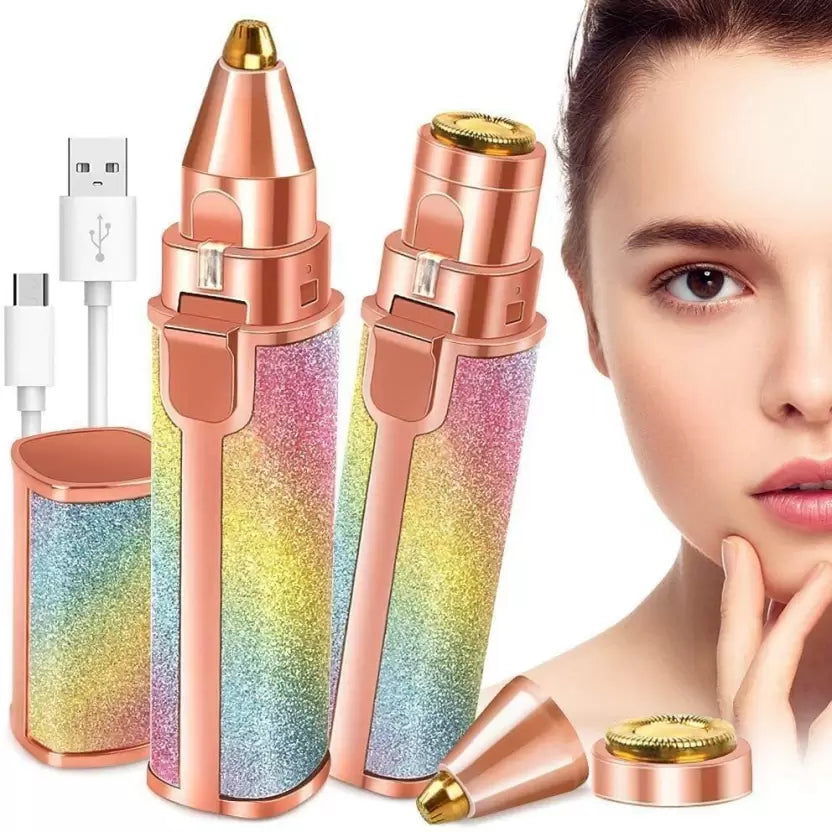 2-in-1 USB Rechargeable Eyebrow & Lip Trimmer for Women